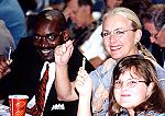 The Rev. Dr. Kevin James, the Rev. Dr. Anne Burkholder, and Carlene Fogle-Miller take a break at annual conference