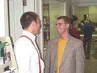 Rev. Jack Jackson chats with a member of 1st UMC Orlando